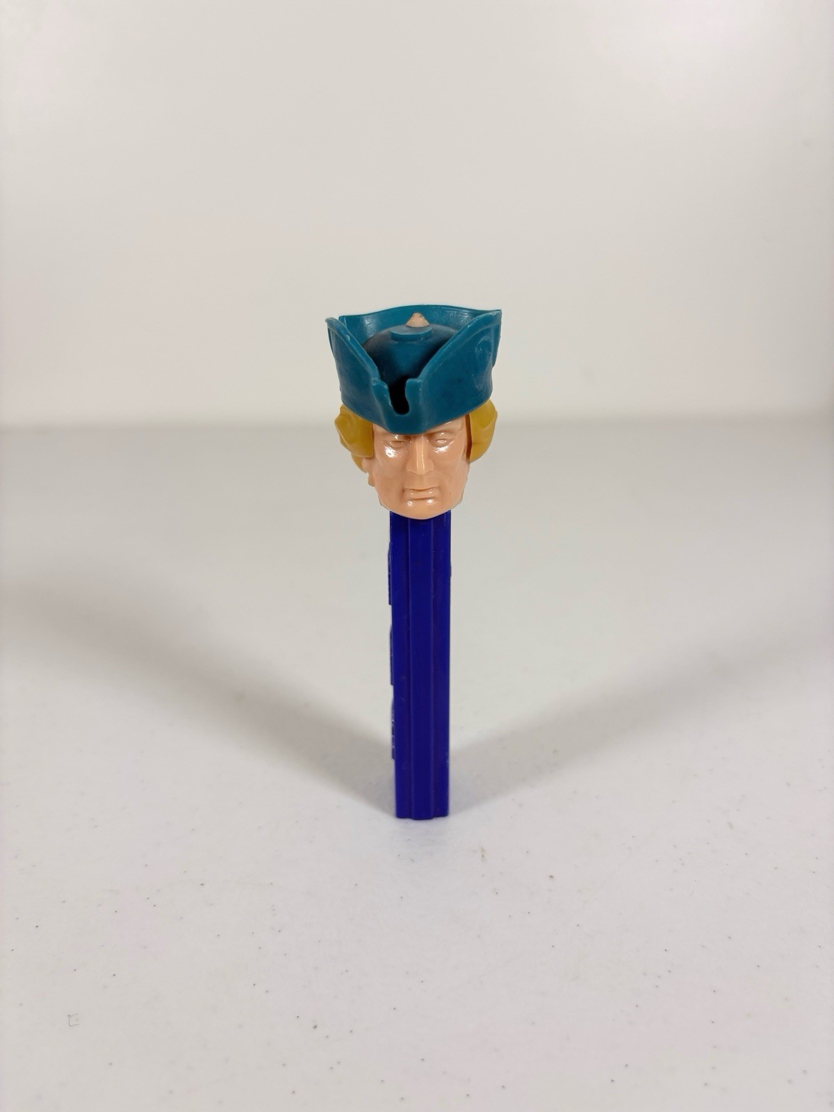 Vintage PEZ Dispenser Paul Revere Blue Stem No Feet Austria No Patent