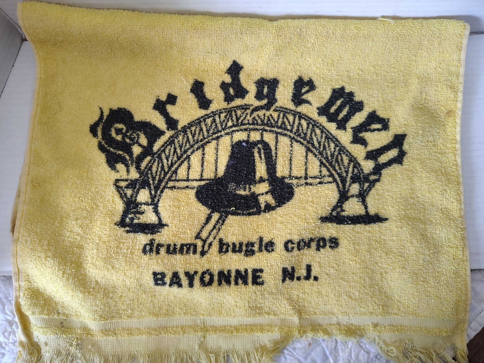 Vintage Bayonne Bridgemen DCI  Drum Corps International Towel Cannon USA READ