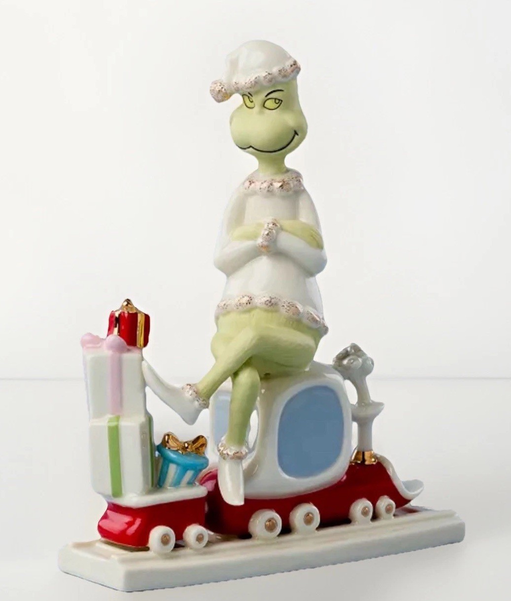 Charming Lenox Mr. Grinch Figurine: 7-Inch Porcelain with 24-Karat Gold Accents