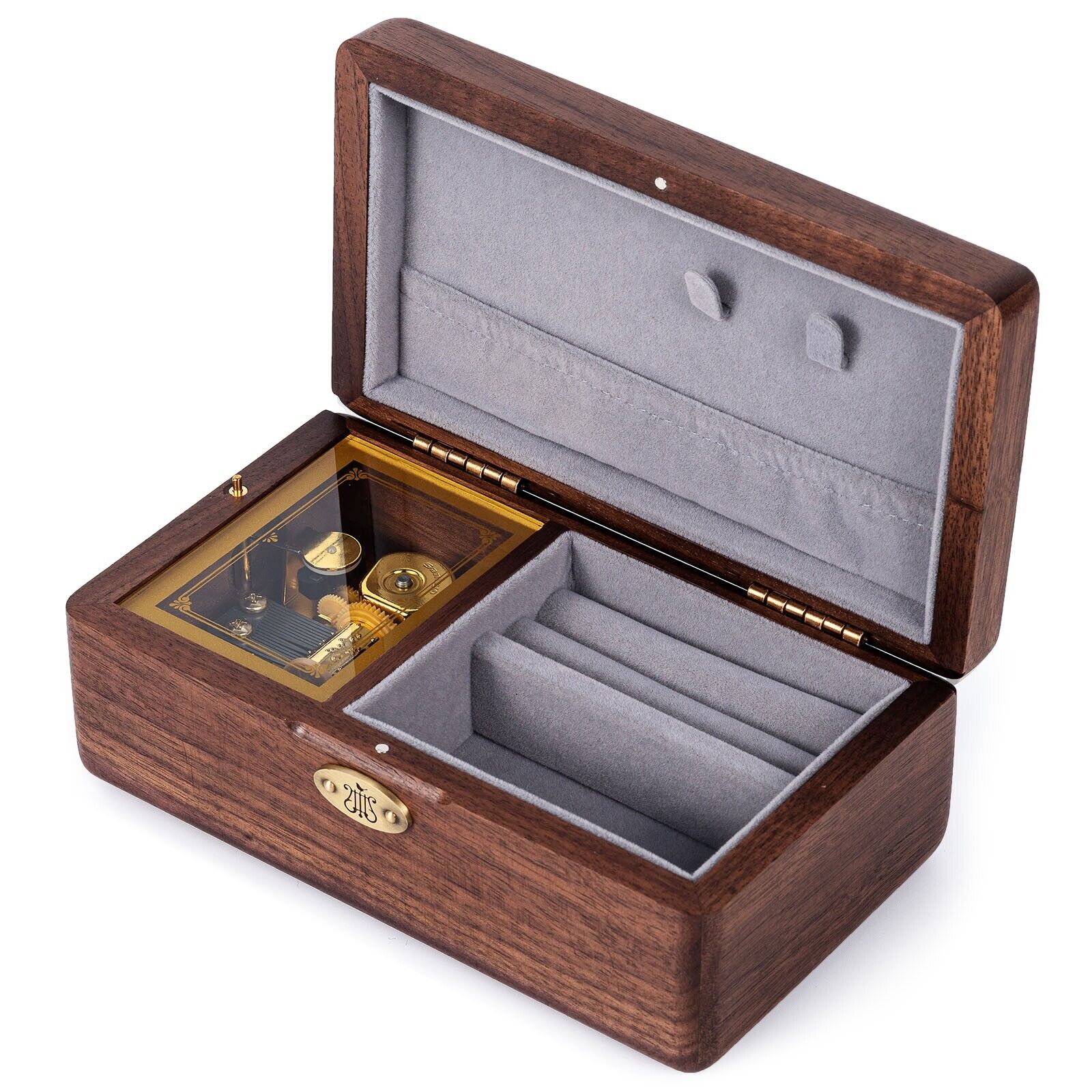 Vintage Wooden Jewelry Music box Mechanism Musical Box Gift For Girls Birthday