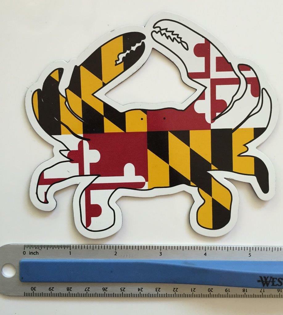 Maryland FLAG Blue Crab Car Refrigerator OUTDOOR Safe 30mil Magnet 5.5\