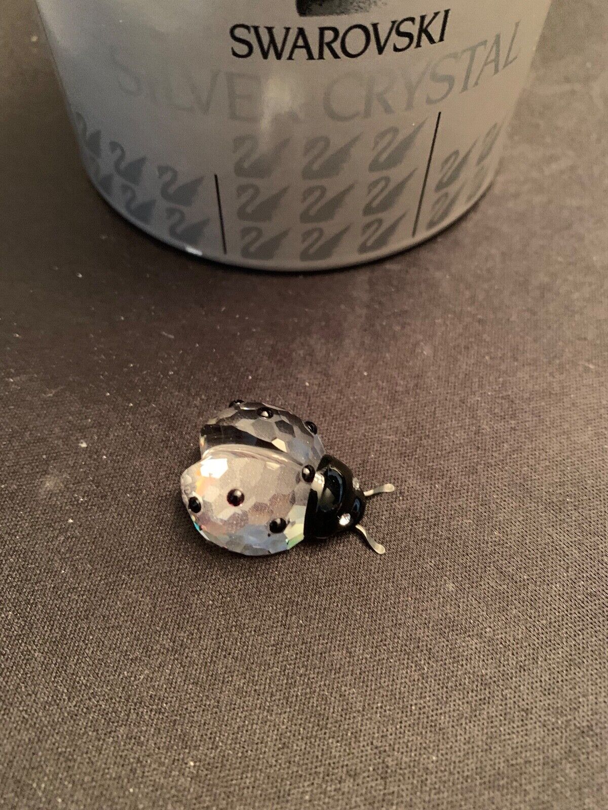 Swarovski Ladybug with black spots and head crystal figurine 7604 NR 000 001