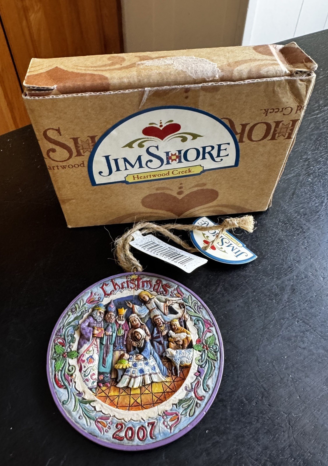 2007 Jim Shore Nativity Round Christmas Ornament Heartwood Creek Enesco - NEW