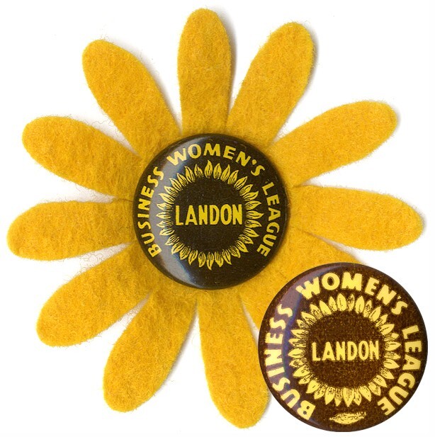 1936 Alfred Landon BUSINESS WOMEN\'S LEAGUE Pinback Button Set