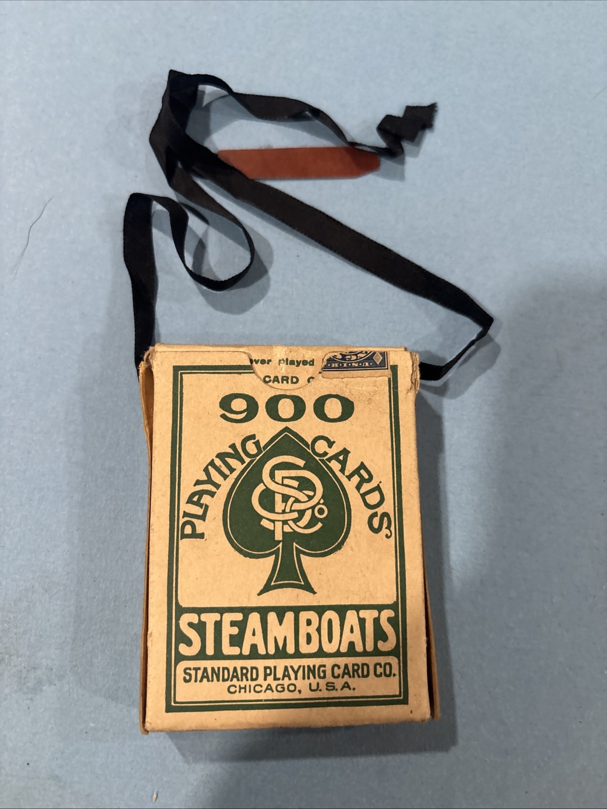 Antique Deck Standard Playing Card Co #900 Monitor Steamboats Playing Cards 52+J