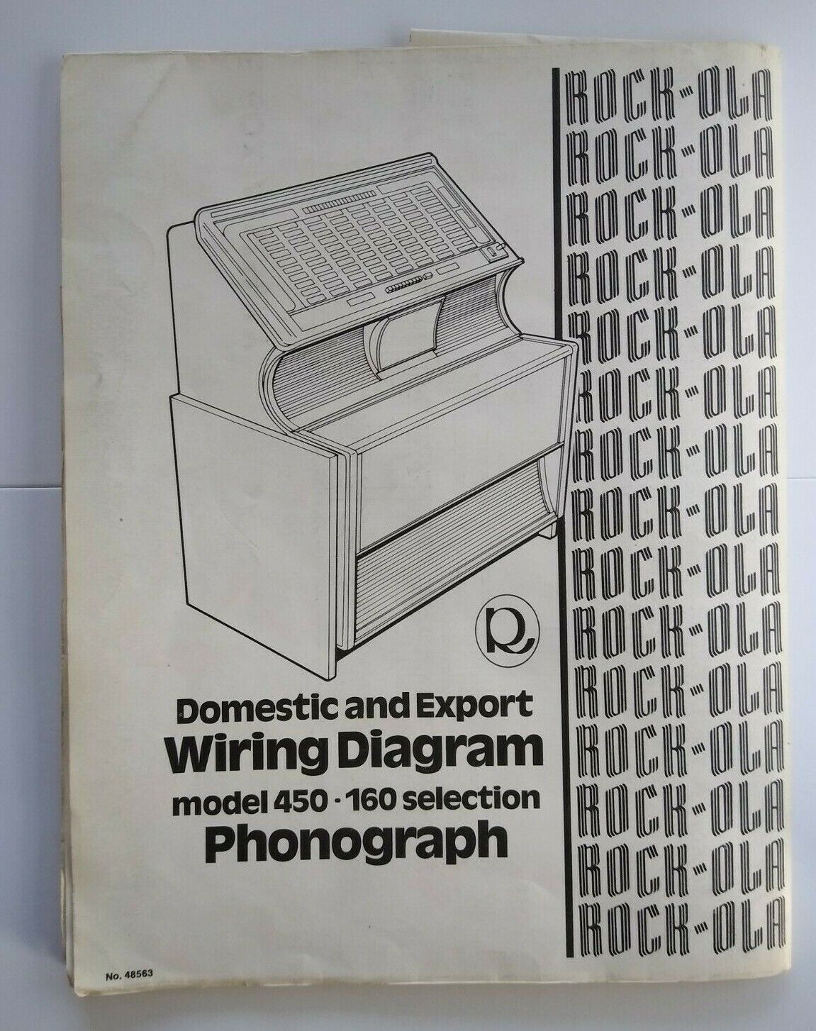 Rock Ola 450 Jukebox Phonograph Wiring Diagram Schematic Original 1970 Foldout