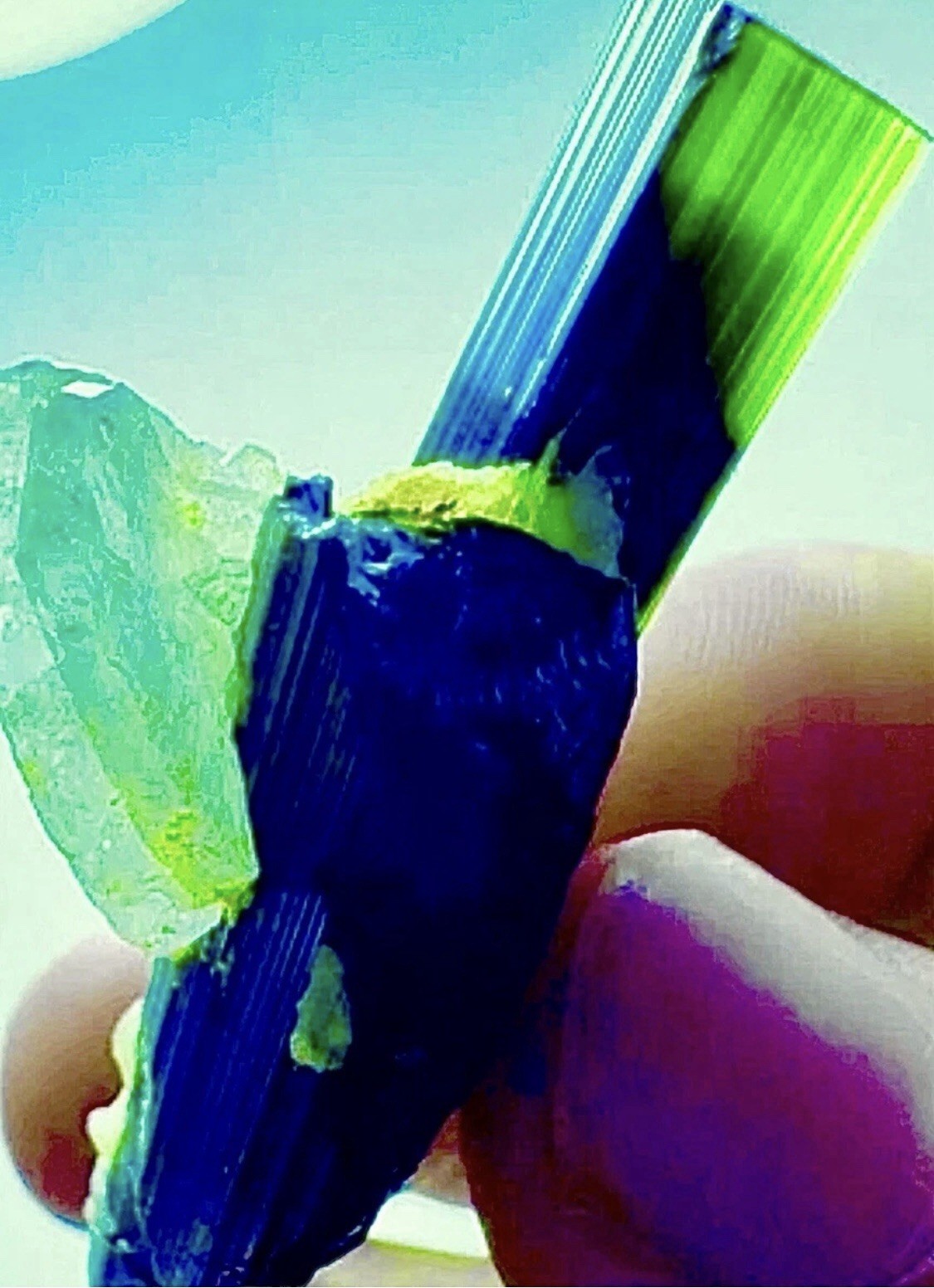 Beautiful Green Cap Tourmaline Crystal Natural Raw Rough Cluster Specimen Matrix
