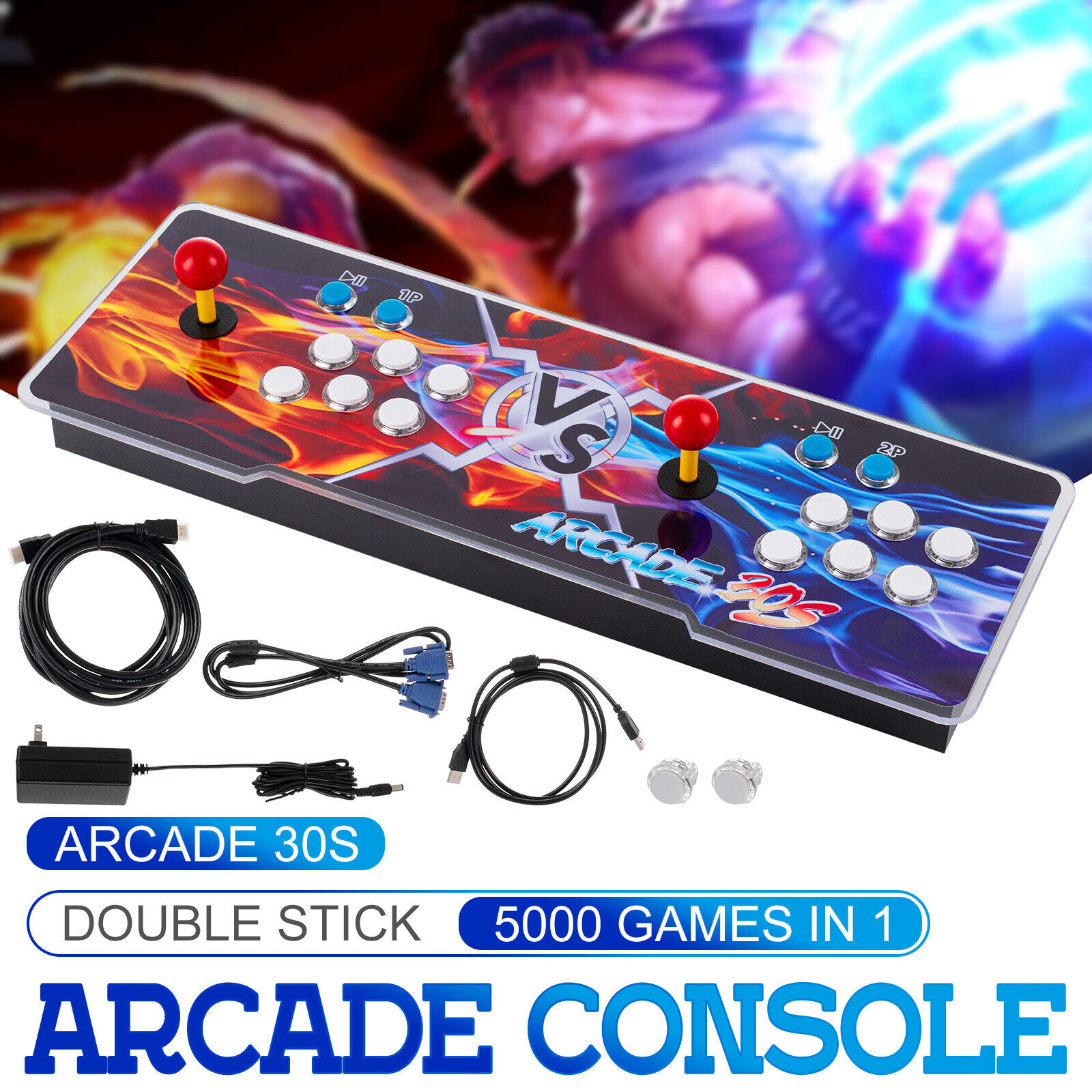 2023 NEW Pandora's Box 5000 Retro Video Games Double Stick Home Arcade Console