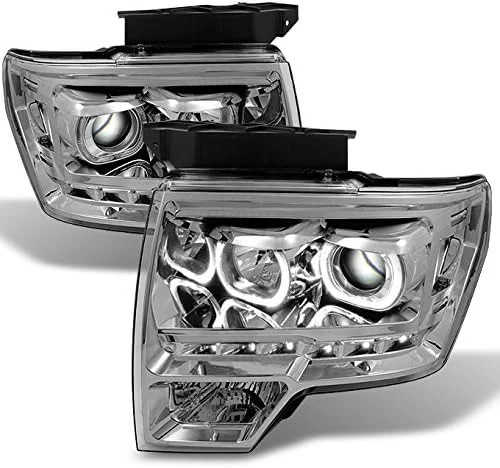 DimFlux Projector Headlights w/ LED DRL for Ford F150 2009-2014