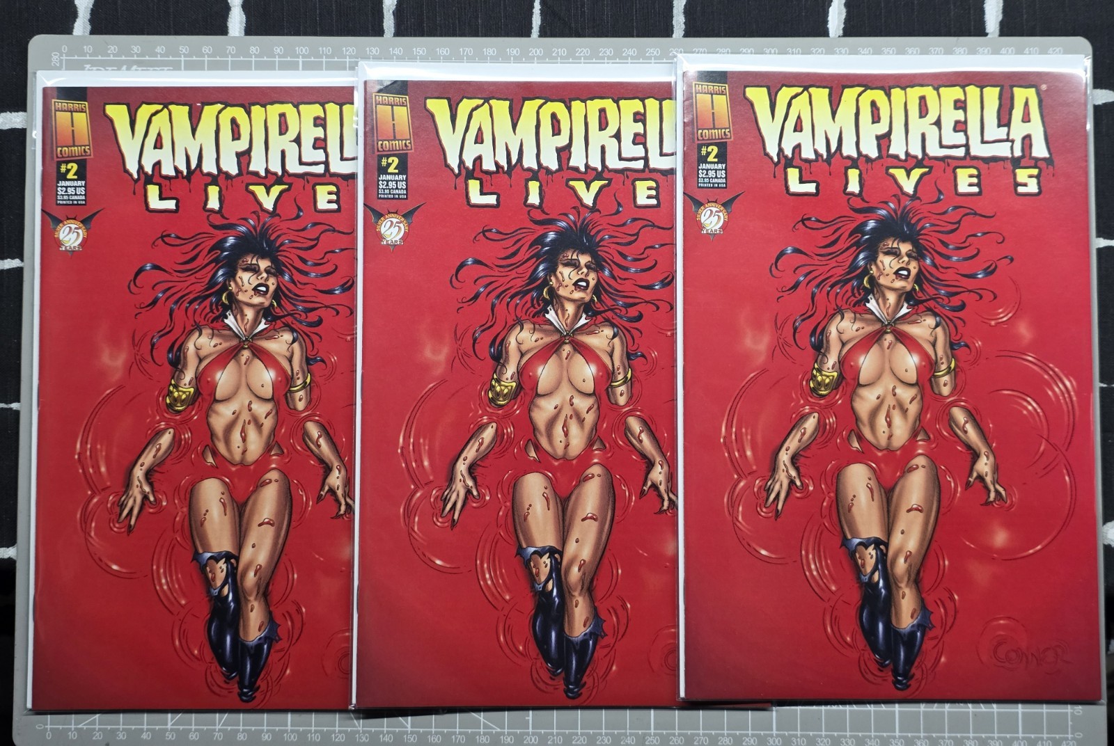 Vampirella Lives Issue #2 Harris Comic\'s January 1997 3 Copies  