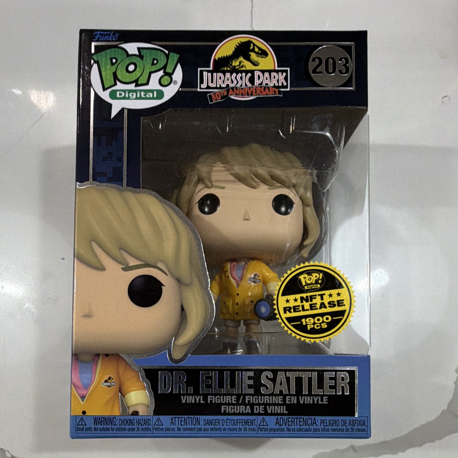 Funko Pop Digital Jurassic Park Dr. Ellie Sattler Vinyl Figure #203 LE 1900