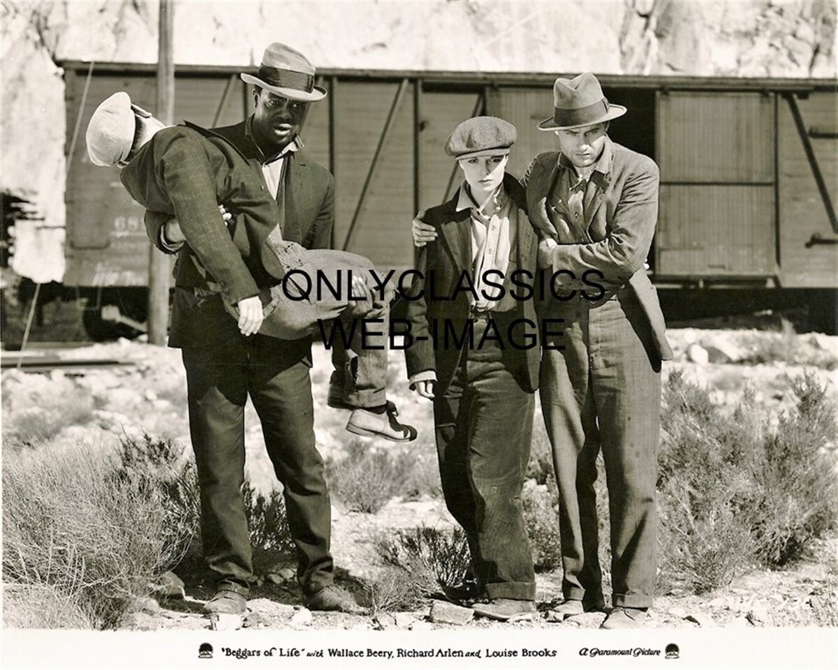 1928 Louise Brooks Rare Beggars of Life 8x10 Photo Wallace Beery Railroad Train