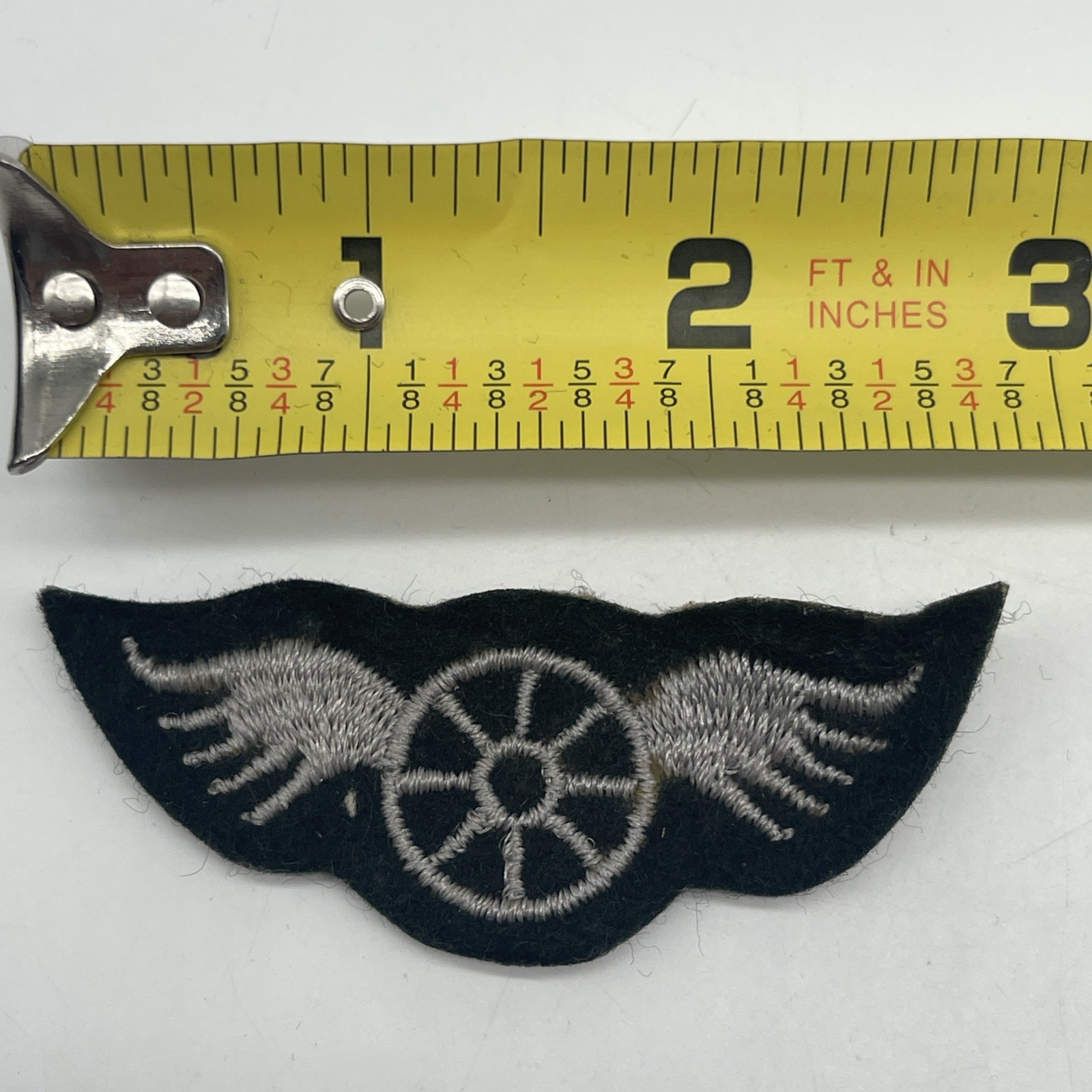 Las Angeles Police Traffic Motorcycle Officer Patch Winged Wheel Felt Cut ~3”