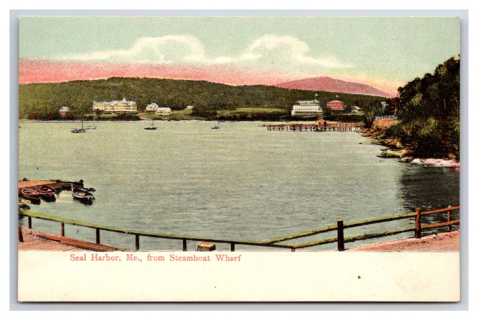Seal Harbor, Maine ME - Steamboat Wharf - Undivided NICE