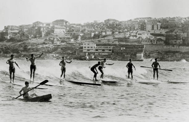Travel Sport Australia pic 1960 Surfing off famous Bondi Beach Syd- Old Photo