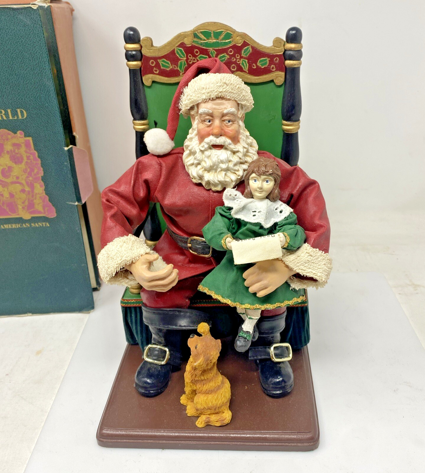 Vintage 1995 American Santa From Around The World Figurine In Box Christmas May