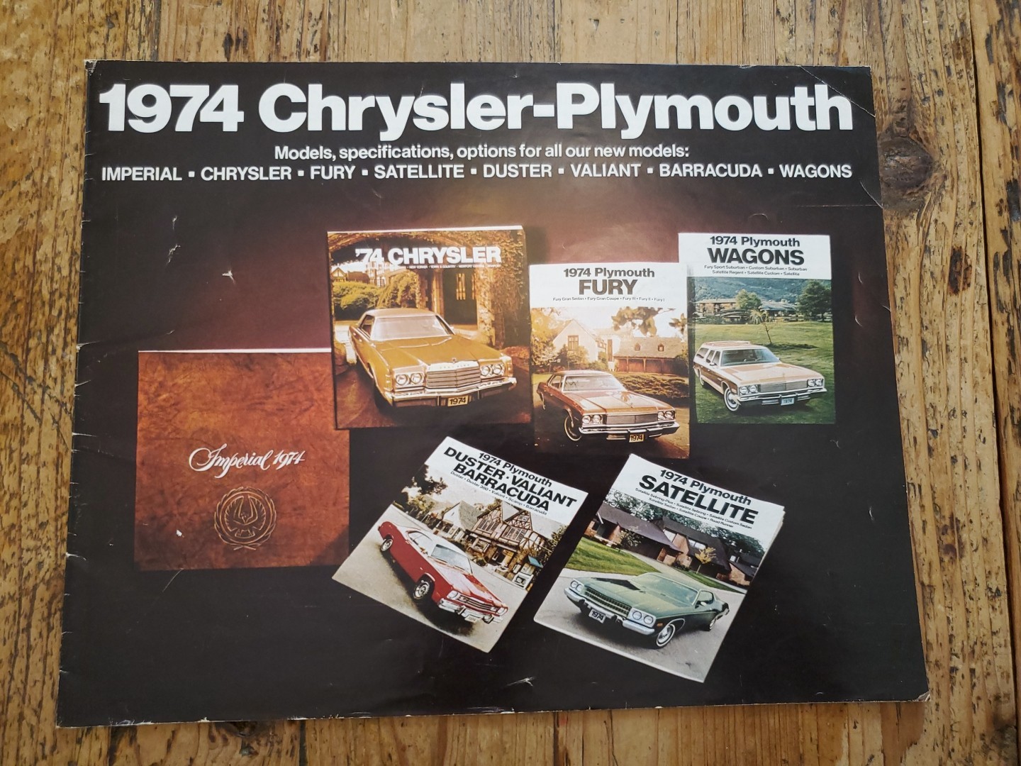 1974 Chrysler Plymouth Sales Brochure - Imperial New Yorker Barracuda Satellite