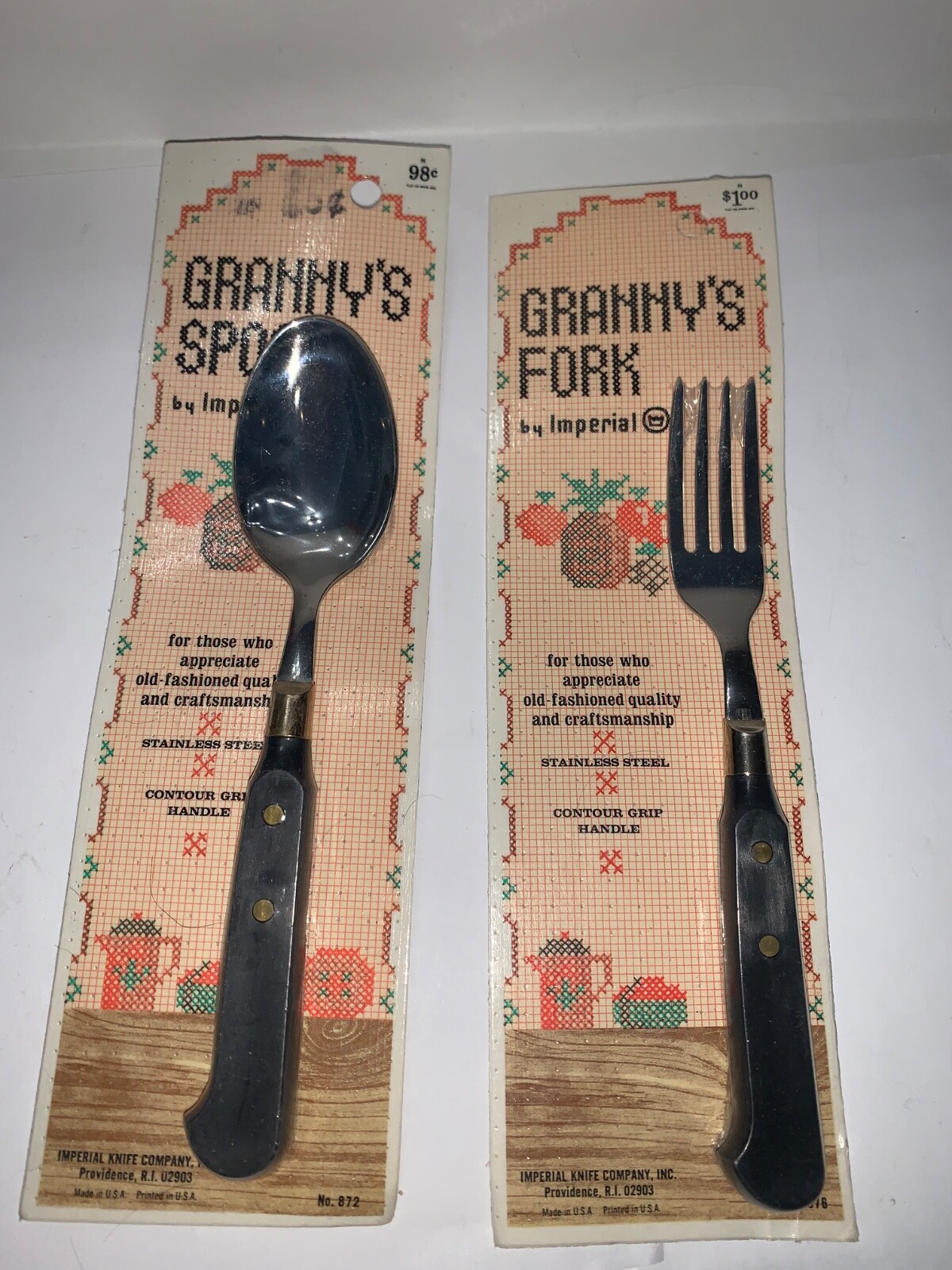 VTG Imperial Granny's Fork and Spoon New In Package VTG Imperial Granny's Fork and Spoon New In Package