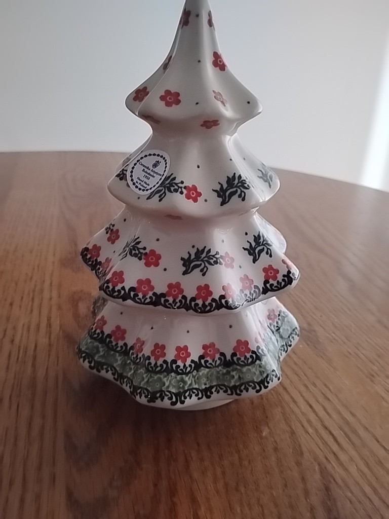 Polish Pottery 8 inch Christmas Tree Handmade Boleslawiec Poland Brand New Polish Pottery 8 inch Christmas Tree Handmade Boleslawiec Poland Brand New