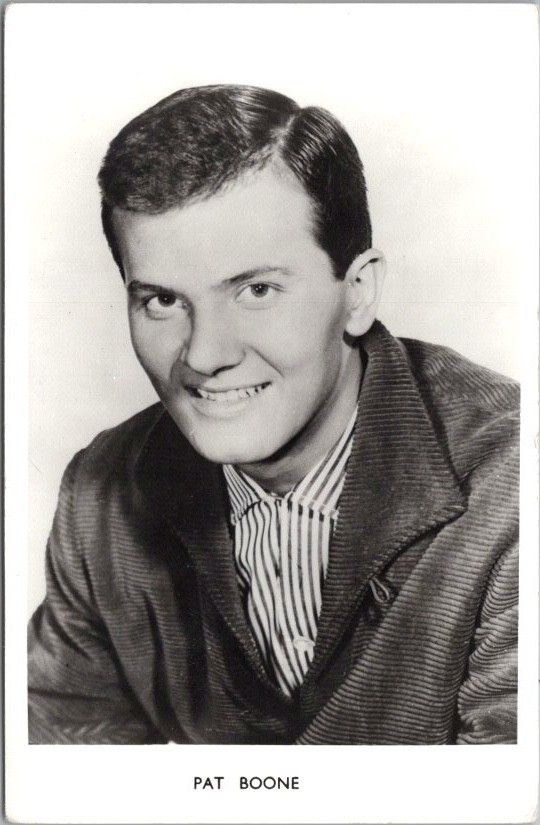 c1950s PAT BOONE Real Photo RPPC Postcard Pop Music Singer & Actor / Unused
