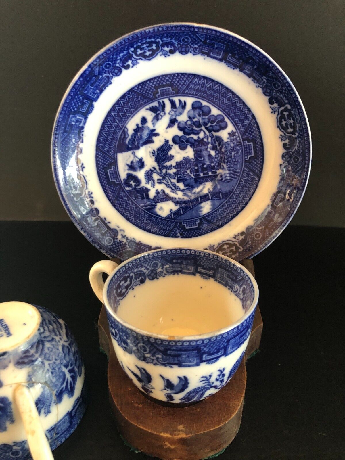 Blue Willow Tea Cup and Saucer  Made in England