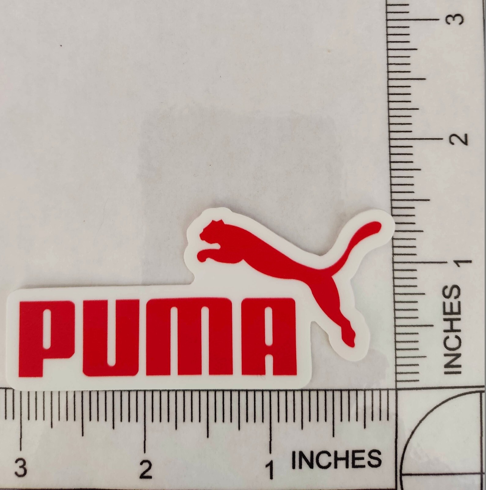 PUMA Red Waterproof Vinyl Logo Decal Sticker 3\