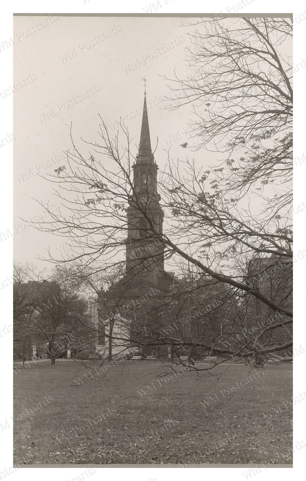 Boston Massachusetts 1920s Arlington Street Church Steeple Standard Postcard