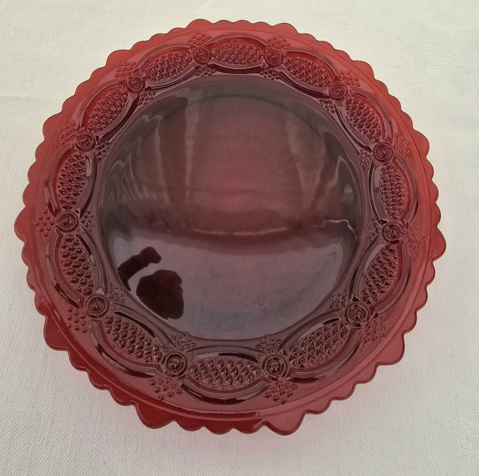 Avon 1876 Cape Cod Collection Ruby Red Dessert Salad Plate 7.5 Avon 1876 Cape Cod Collection Ruby Red Dessert Salad Plate 7.5