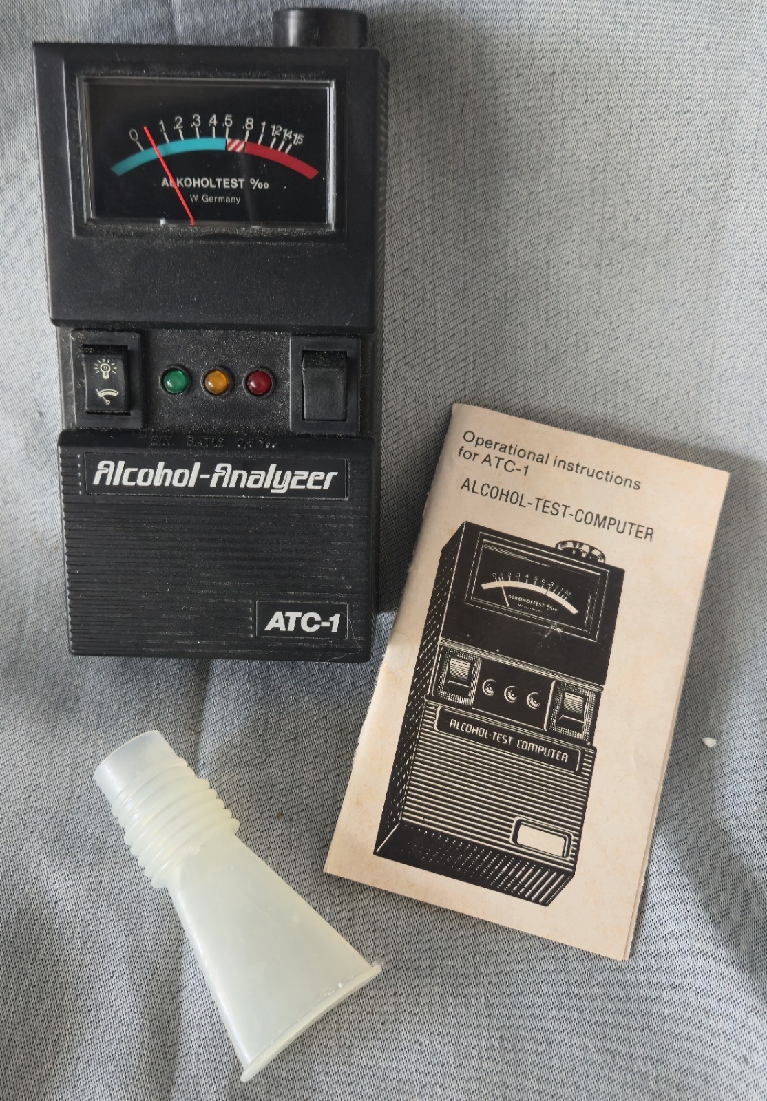 Vintage Alcohol-Instant-Analysis ATC-1 Breathalyzer Tested Works  