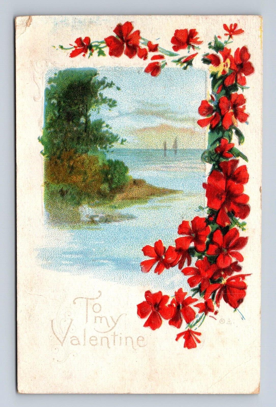 To My Valentine's Day Love Romance by John Winsch Vintage Postcard