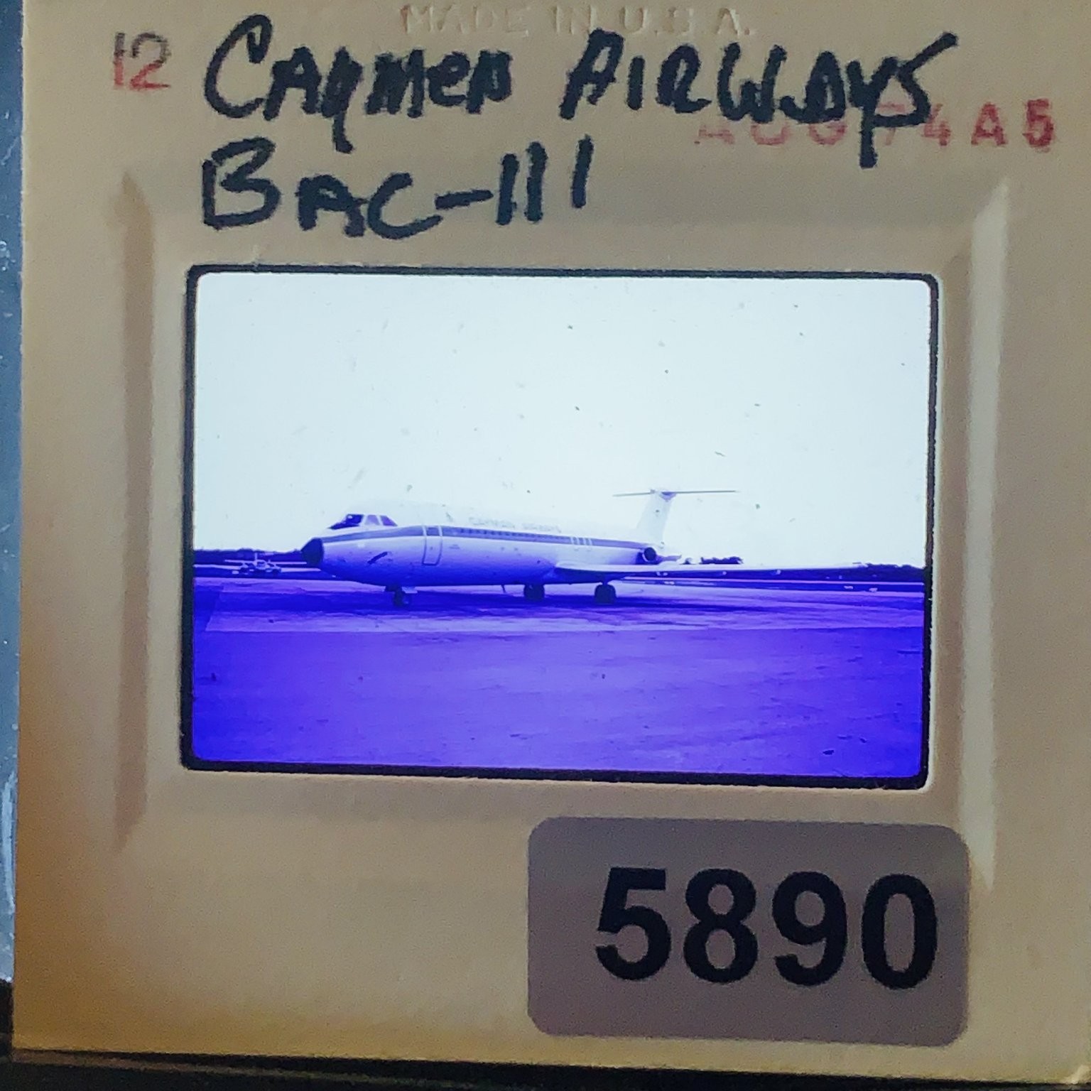 Vintage Carmen Airways BAC-111 Airplane 35mm Color Slide Aviation Photo Vintage Carmen Airways BAC-111 Airplane 35mm Color Slide Aviation Photo