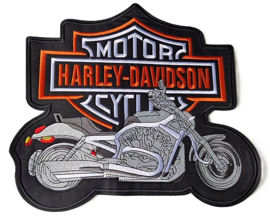 Harley Davidson Motorcycles Iron On Patches Motorcycle Script Design 12