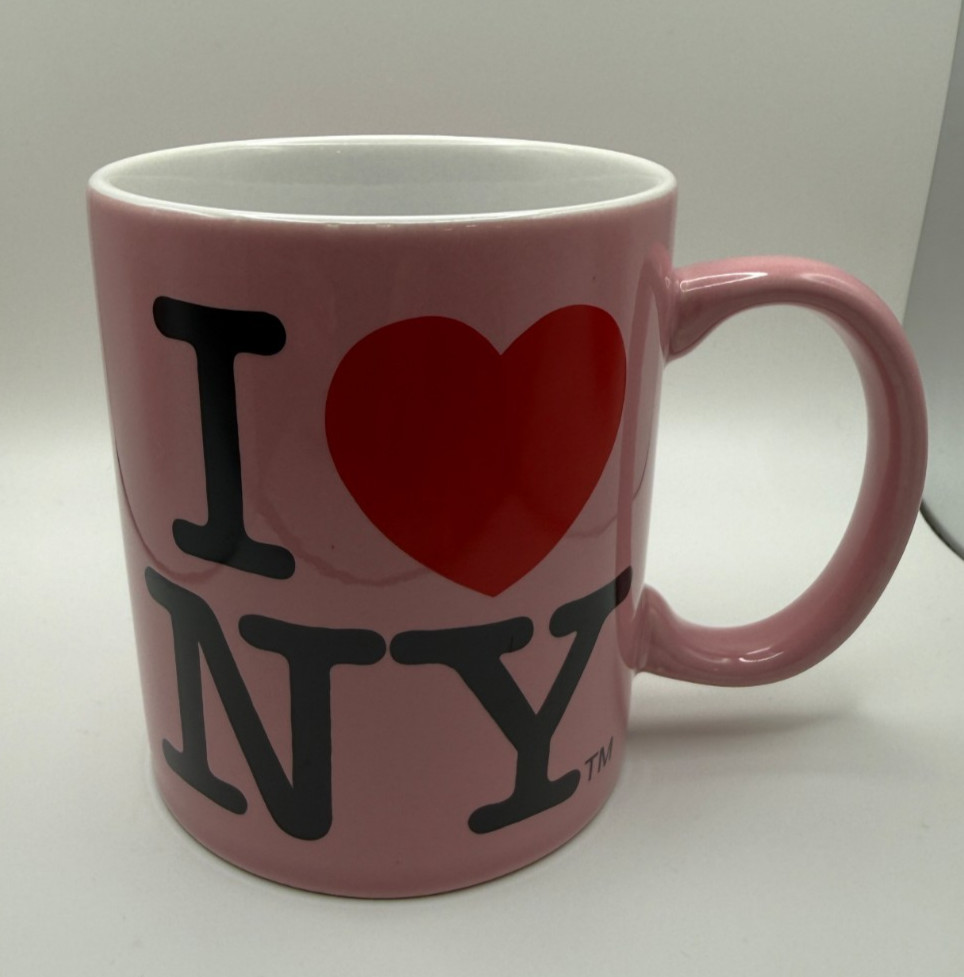 Official Pink I Love NY 11oz Ceramic Mug from New York Souvenir City Merchandise