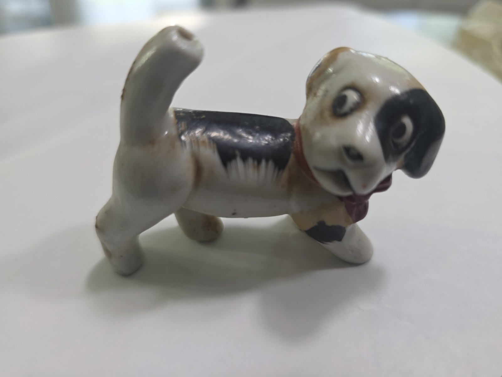 Vinatge Japanese Porcelain Hand Painted Puppy Dog Figurine He's Seen  Things