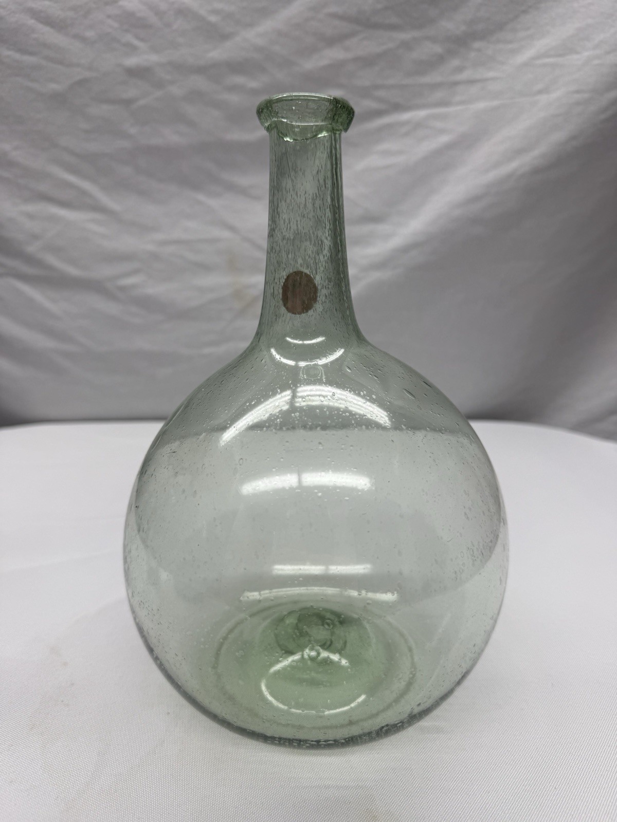 Antique 1830's New Geneva Aqua Green Pontil Globular Bottle 