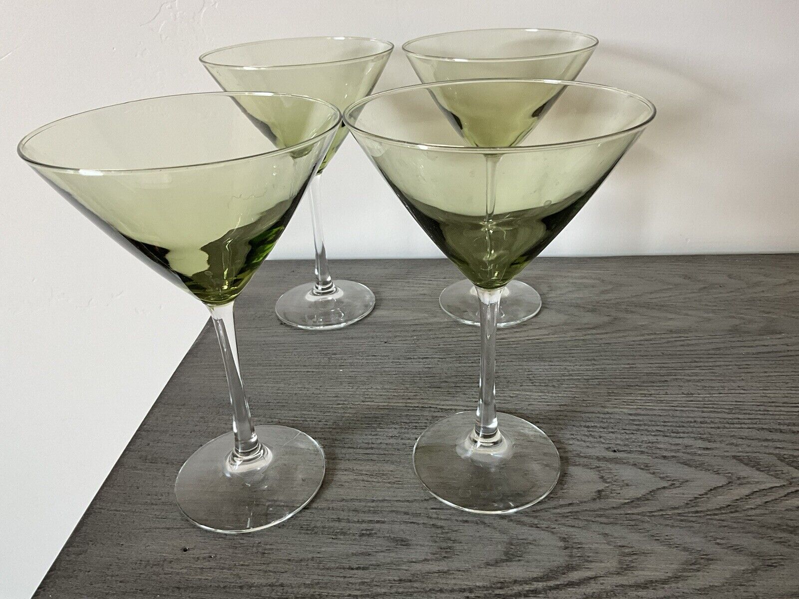 Vintage Martini Glasses Vintage Green Set Of Four