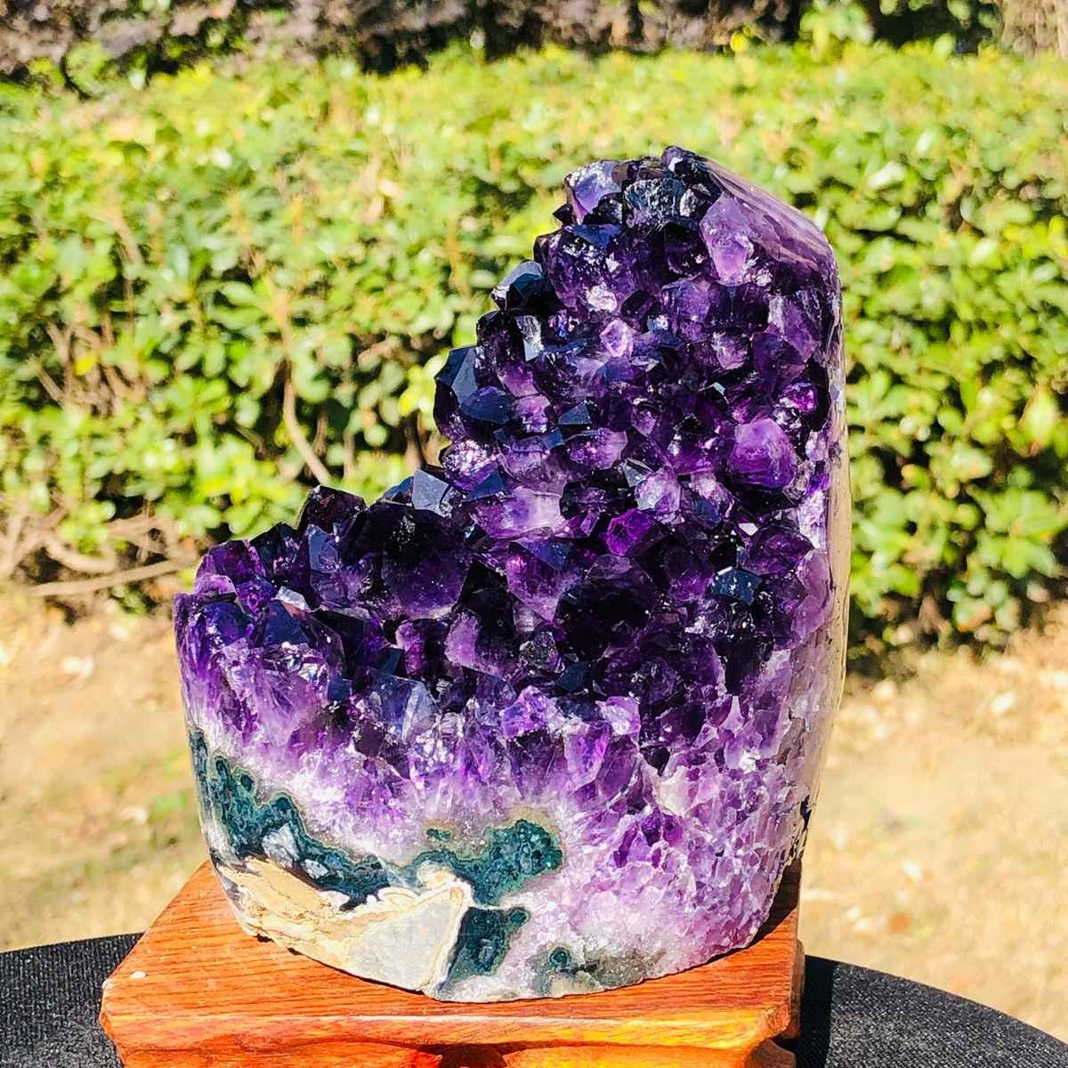 3.3LB Natural Amethyst geode quartz cluster crystal specimen Healing 3140