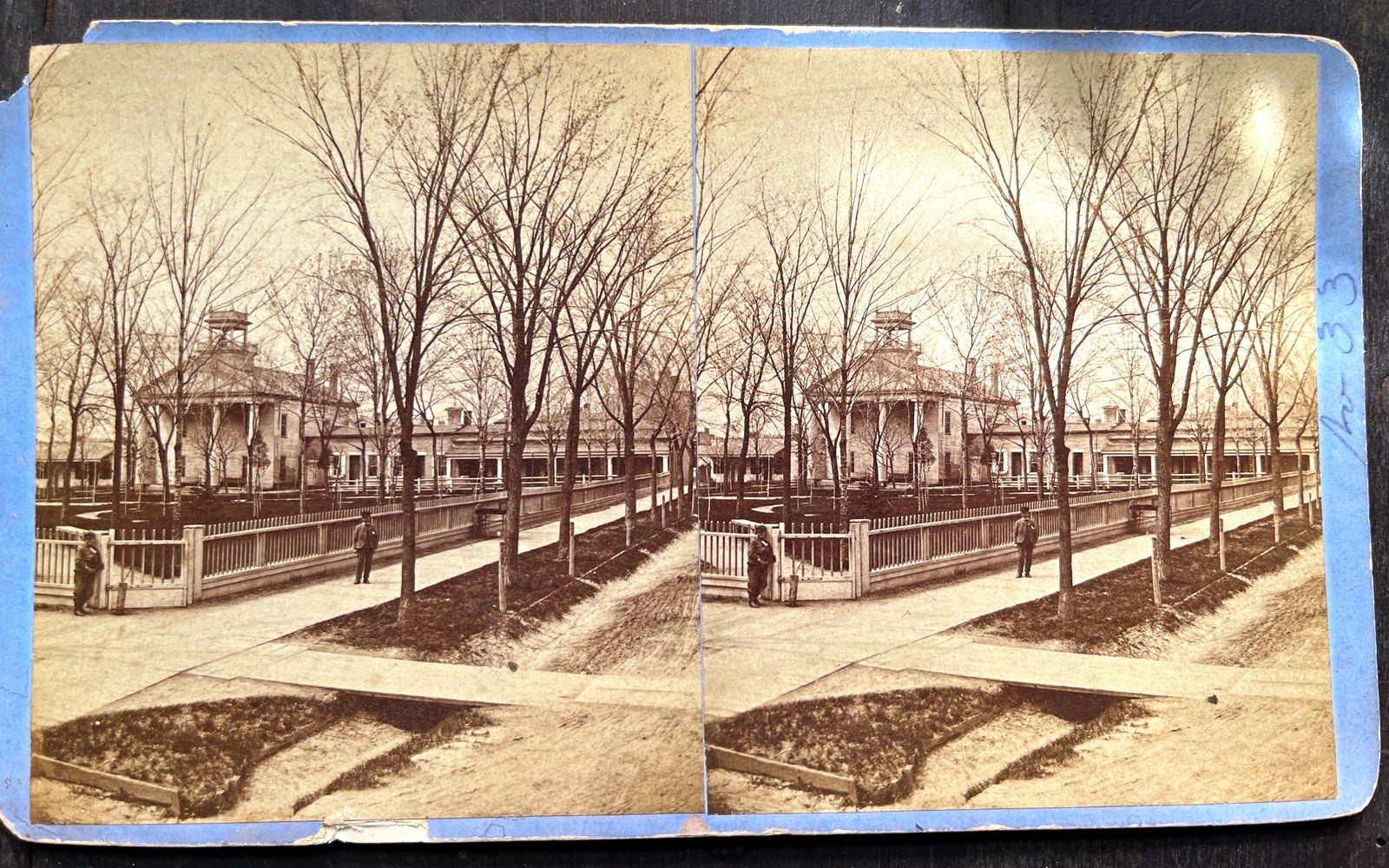 Rare Early 1860’s Court House Milwaukee Stereoview Photograph Wisconsin 