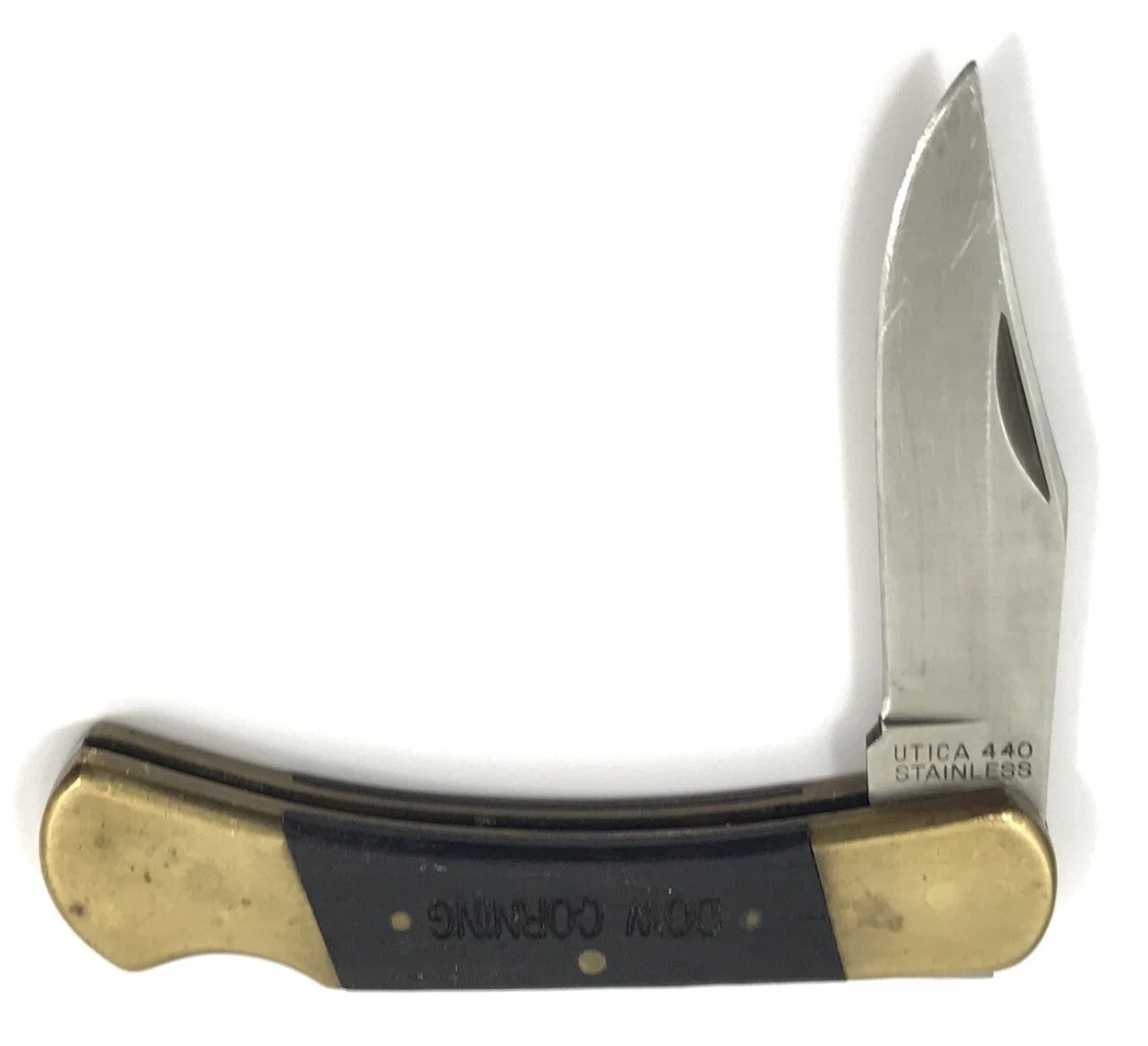 Utica 440 Lockback Pocket Knife Dow Corning Advertising 1883 Japan Vintage