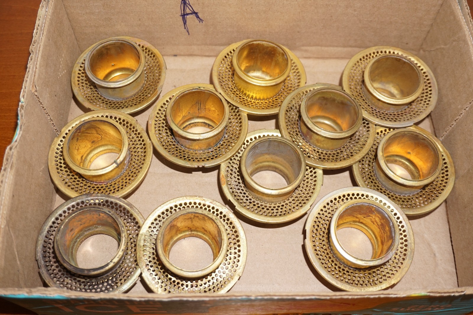 LOT of 11 Aladdin Brass Outer Wick Tube For Model B Burners for Mantle Lamps