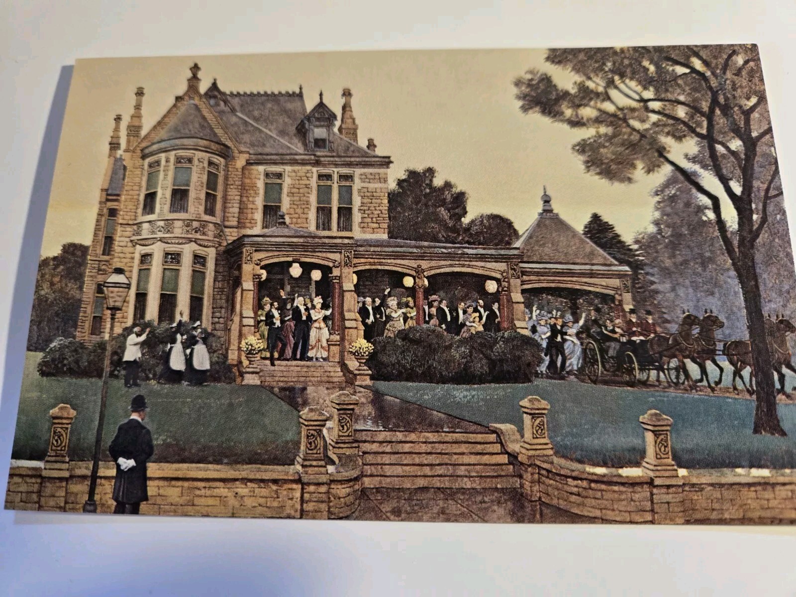 Hall Street Wedding 1887 St Joseph Missouri Postcard Unused