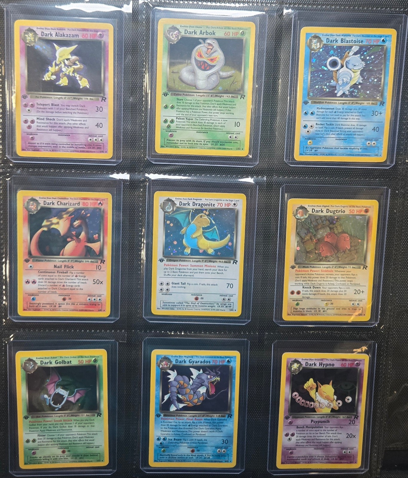 1st Edition Team Rocket Complete set - Incredible condition (SEE PICTURES)
