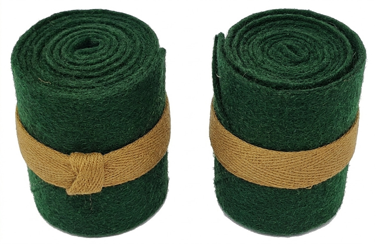 US Army WWI M1910 Green Wool Puttees Legging Wraps Military Boots Reproduction