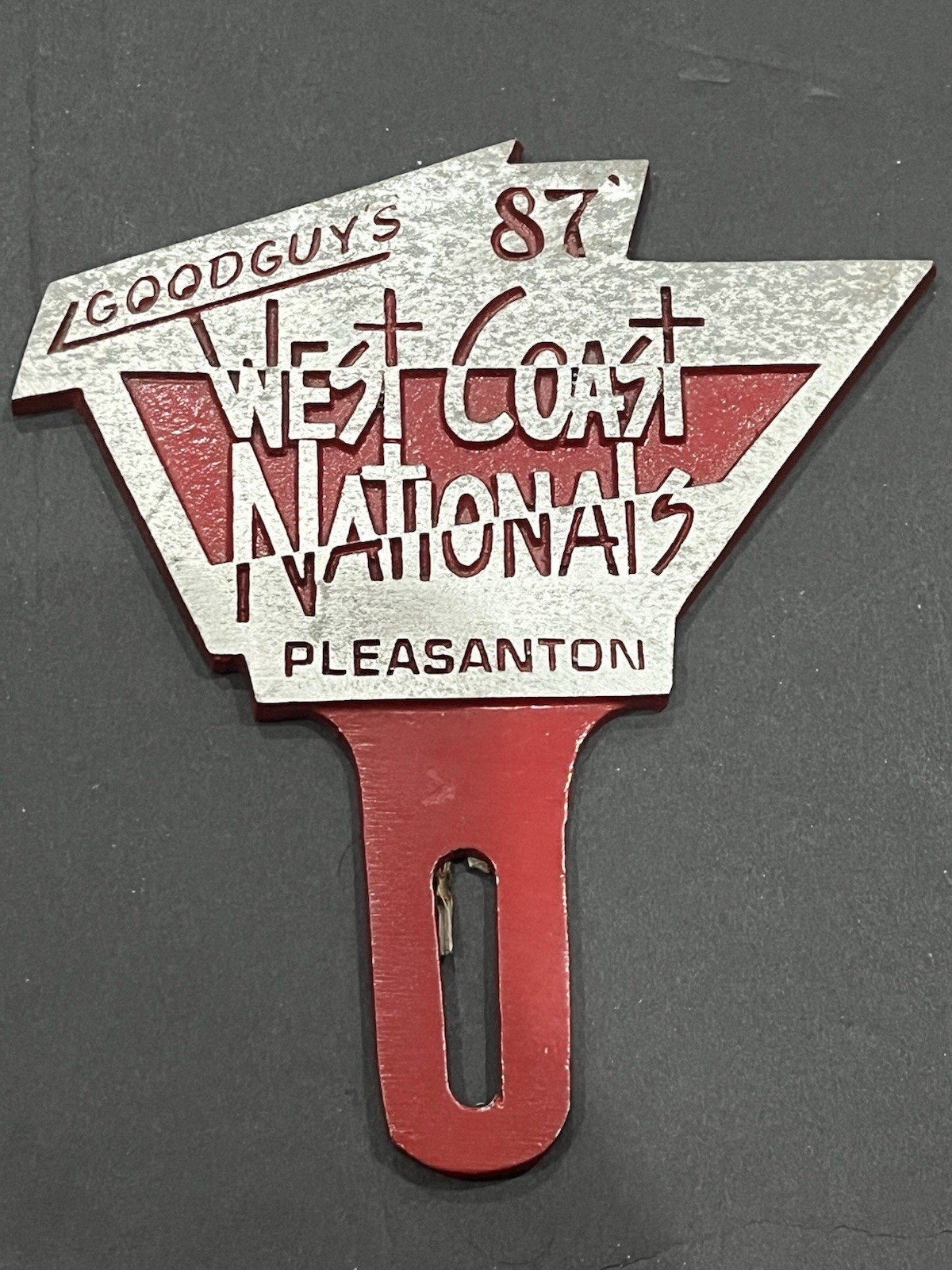 1987 Goodguys West Coast Nationals License Plate Topper Pleasanton CA Custom Car