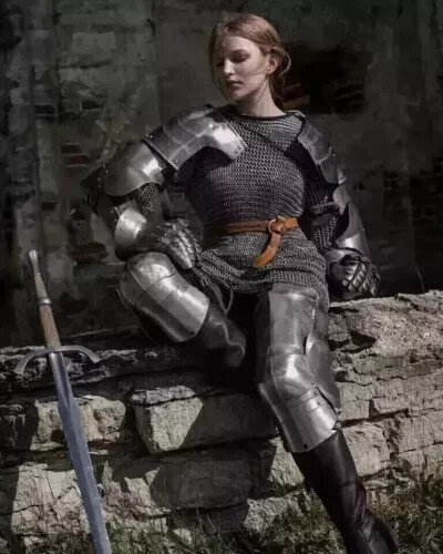 Medieval Knight Woman Lady Female Armor Suit With Armor Warrior Halloween Costum
