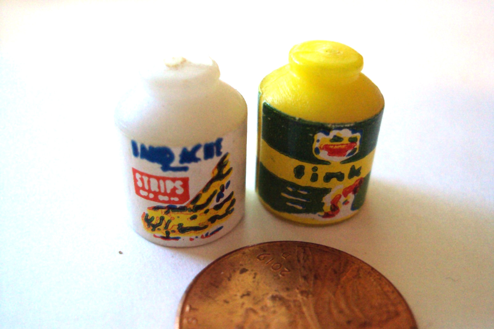 Vtg Gumball Charm Cracker Jack 60's WACKY PACKAGE FINK MUSTARD BAND ACHES STRIPS