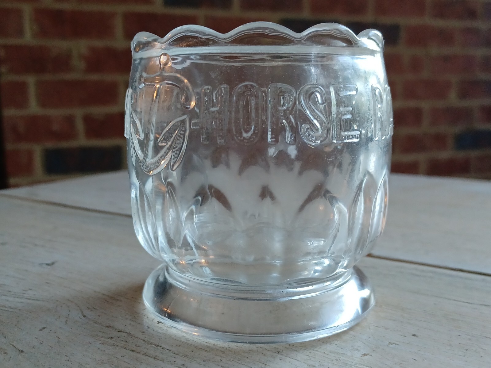 Vintage 1993 HEINZ Anchor Pickle & Vinegar HORSERADISH GLASS JAR 125 Anniversary