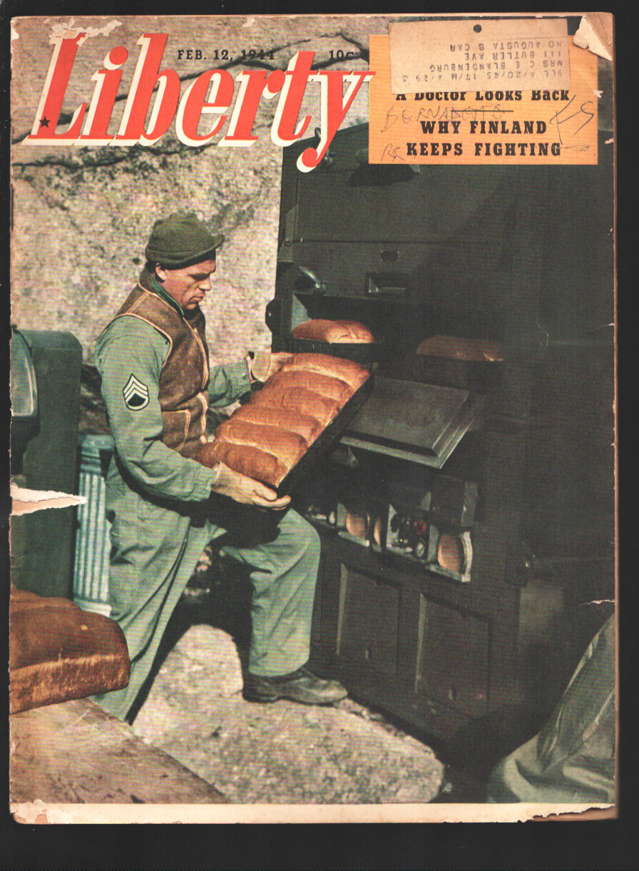 MAG: Liberty 2/12/1944-WWII era issue-Art but VIP-Gene Carr-William Reusswig-...