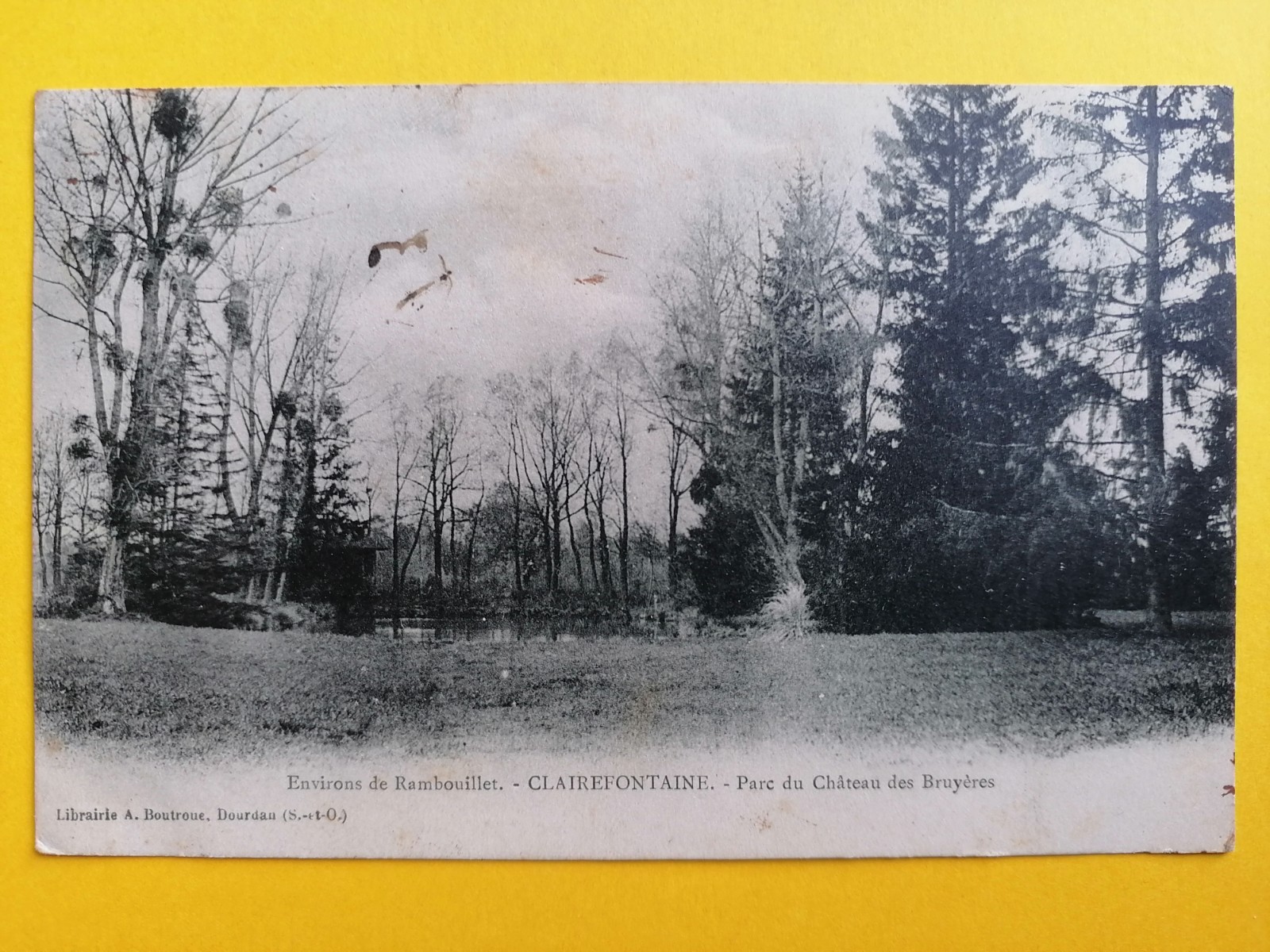 Old postcard 78 - clairefontaine in YVELINES Parc du CHÂTEAU des BRUYÈRES