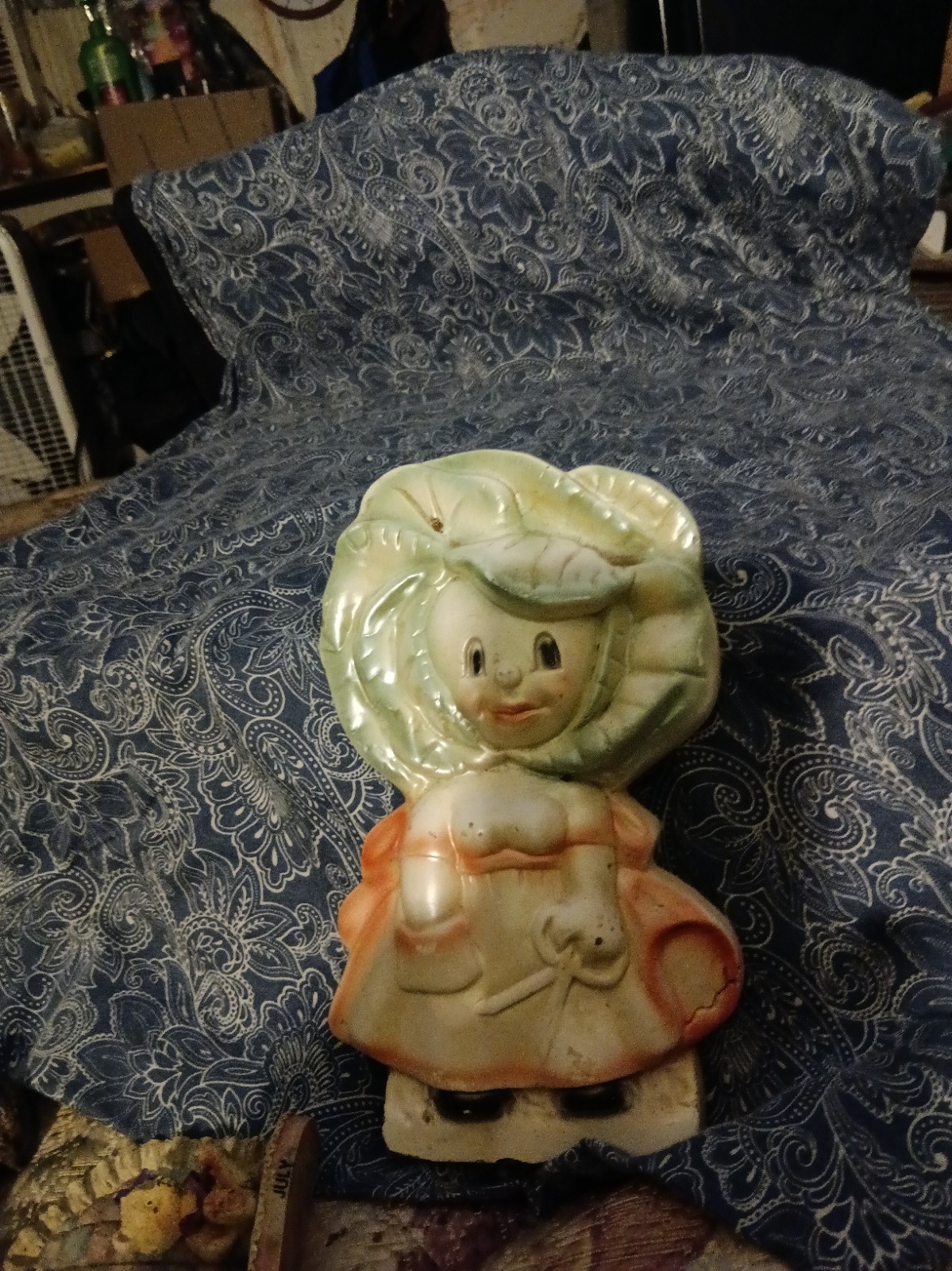 vintage chalkware anthropomorphic lettuce lady wall plaqce 1940 to 1950 vintage chalkware anthropomorphic lettuce lady wall plaqce 1940 to 1950